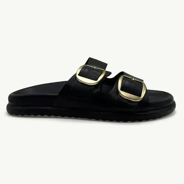 Julz Beckette Leather Sandal - Black