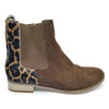 Julz Becky Leather Ankle Boot - Mocha Leopard