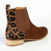 Julz Becky Leather Ankle Boot - Mocha Leopard