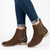 Julz Becky Leather Ankle Boot - Mocha Leopard