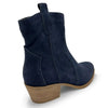 Julz Belle Leather Mid Calf Suede Boot - Navy
