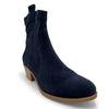Julz Belle Leather Mid Calf Suede Boot - Navy
