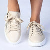 Julz Callie Leather Sneaker - Beige