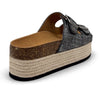 Julz Chicago Leather Sandal - Pewter
