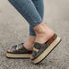 Julz Chicago Leather Sandal - Pewter