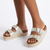 Julz Chicago Metallic Leather Sandal - Gold