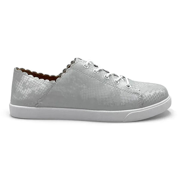Julz Chloe Leather Sneaker - Soft Grey