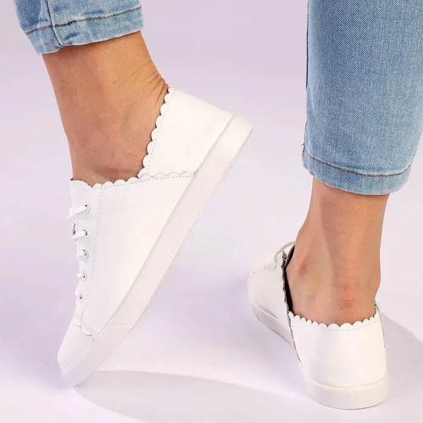 Julz Chloe Leather Sneaker - White