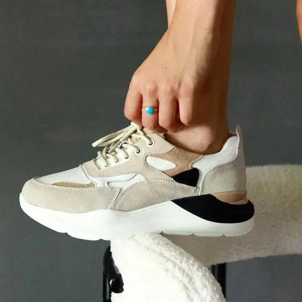 Julz Dara Leather Sneaker - Beige Multi