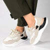 Julz Dara Leather Sneaker - Beige Multi