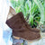 Julz Florence Leather Boot - Hazelnut