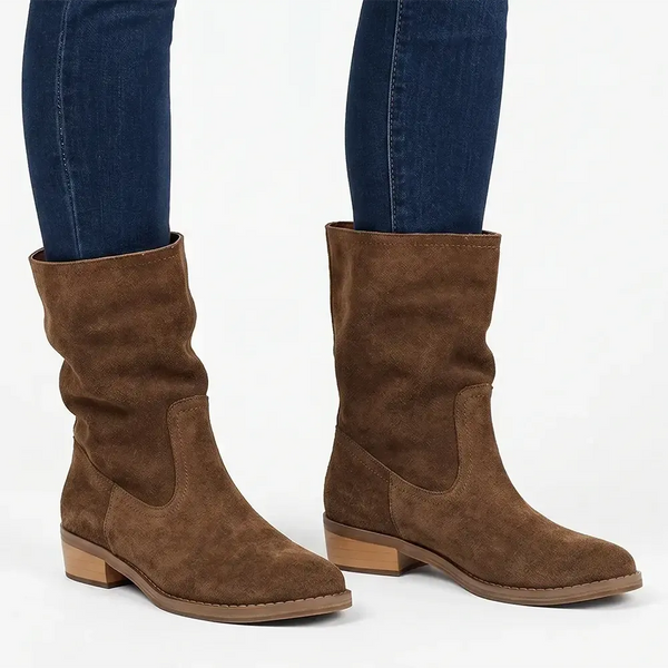 Julz Florence Leather Boot - Hazelnut