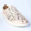 Julz Gina -Leather Sneaker With Stitch Detail - Gold