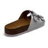 Julz Hudson Glide Leather Sandal - White