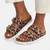 Julz Hudson Leather Sandal - Leopard