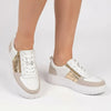 Julz Iris Leather Sneaker - White/Gold