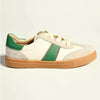 Julz Kennedy Leather Sneaker - Biege / Green Strip