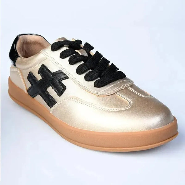 Julz Lumi Leather Sneaker - Gold