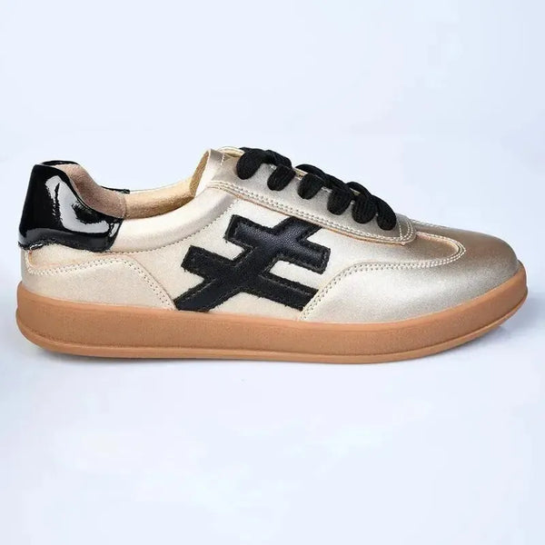 Julz Lumi Leather Sneaker - Gold