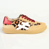 Julz Lumi Leather Sneaker - White/Red Leopard