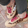 Julz Lumi Leather Sneaker - White/Red Leopard