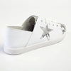 Julz Nicki Leather Sneaker With Star Detail -White/Silver