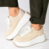 Julz Raya Leather Sneaker - Cream