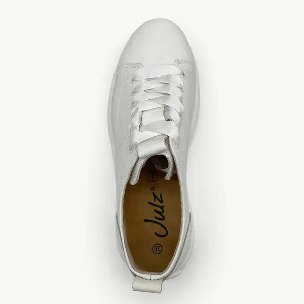 Julz Raya Leather Sneaker - White Snake
