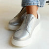 Julz Serena Leather Sneaker - Silver