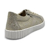 Julz Valentina Leather Sneaker - Gold Snake