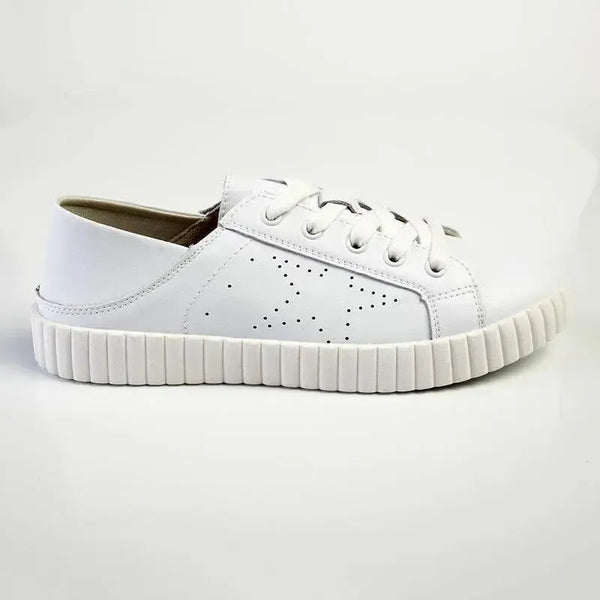 Julz Valentina Leather Sneaker - White