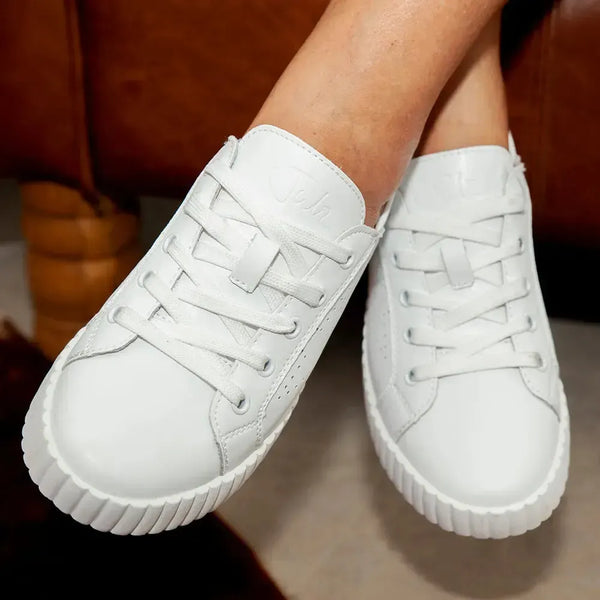 Julz Valentina Leather Sneaker - White
