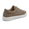 Julz Valentina With Zip Leather Sneaker - Coffee