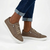 Julz Valentina With Zip Leather Sneaker - Coffee
