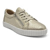 Julz Valentina With Zip Leather Sneaker - Gold Shimmer