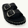 Julz Wesley Leather Sandal - Black