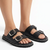 Julz Wesley Leather Sandal - Black