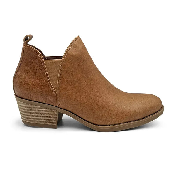 Julz Yada Leather Ankle Boot - Caramel