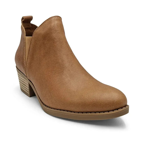 Julz Yada Leather Ankle Boot - Caramel