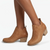 Julz Yada Leather Ankle Boot - Caramel