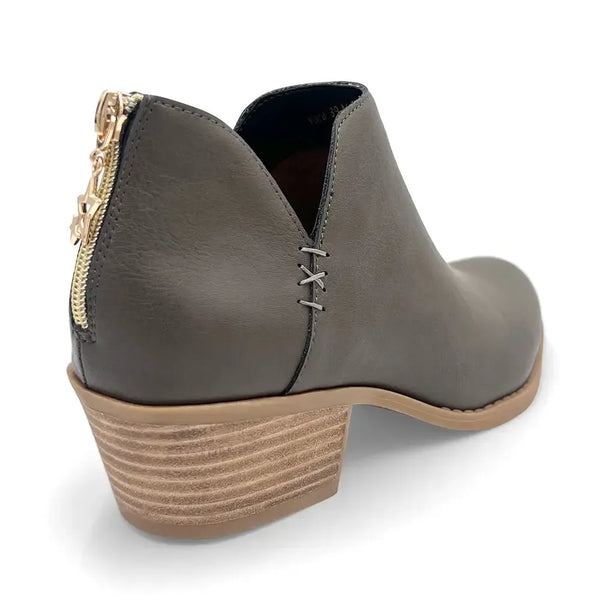Julz Yada Leather Ankle Boot - Stone