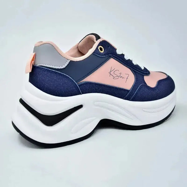 K-STAR 7 Ember Sneaker - Navy/Pink