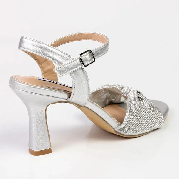 MADISON Evening Hi Heel Sandal - Silver