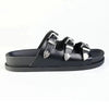 Madison 3 Buckle Footbed Sandal - Black