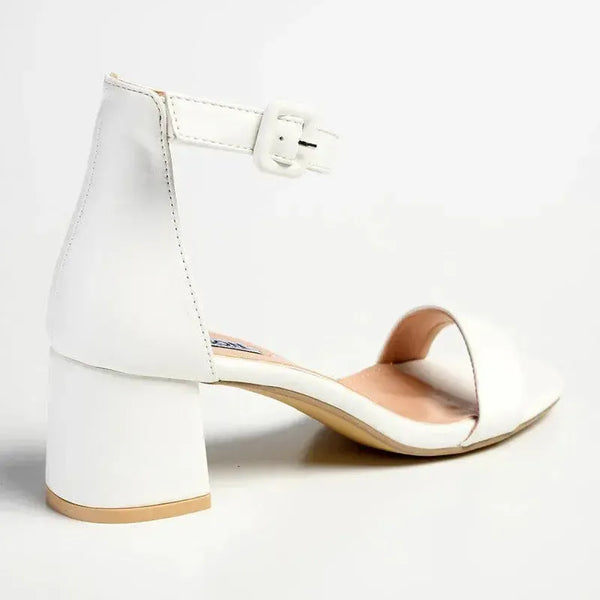 Madison Amira 3 Block Heel - White
