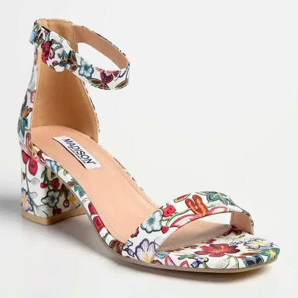 Madison Amira 3 Block Heel - White Floral