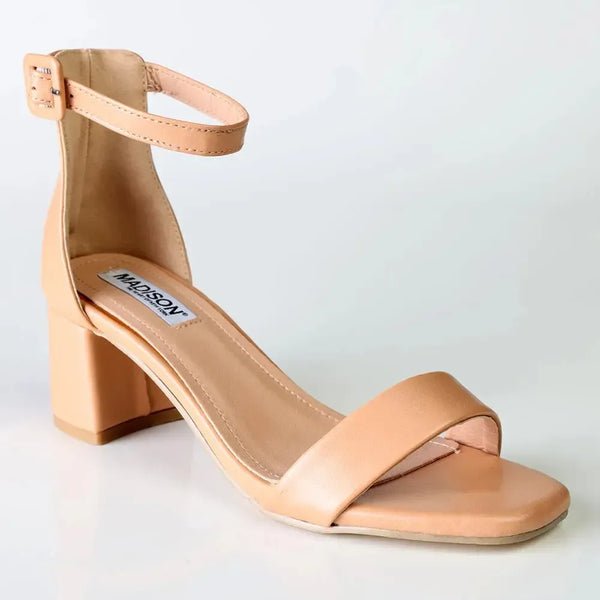 Madison Amira Block Heel - Nude