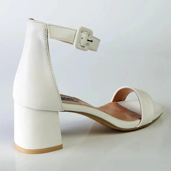 Madison Amira Block Heel - White