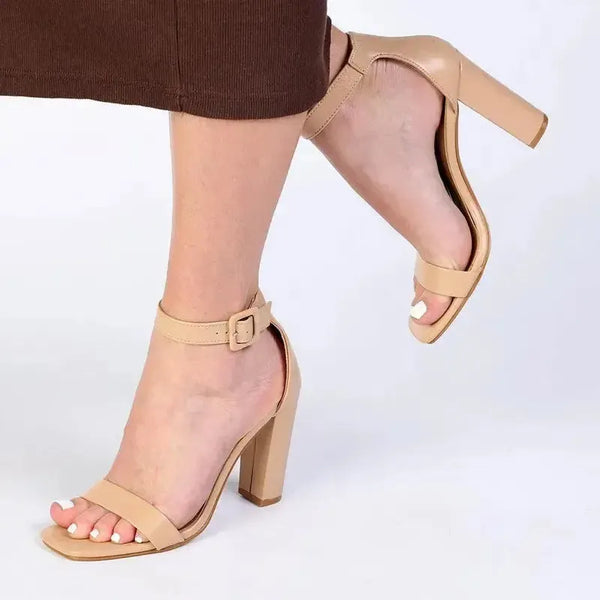 Madison Angelique 4 Basic Block Heel - Nude