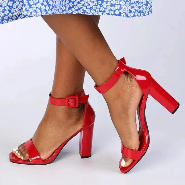 Madison Angelique Block Heel - Red